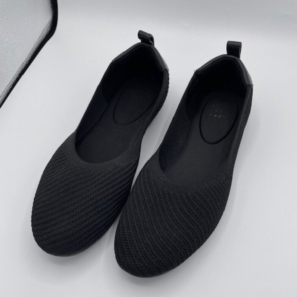 A New Day Women's Size 8.5 Black Claribel Ballet Flats with Extra Padding